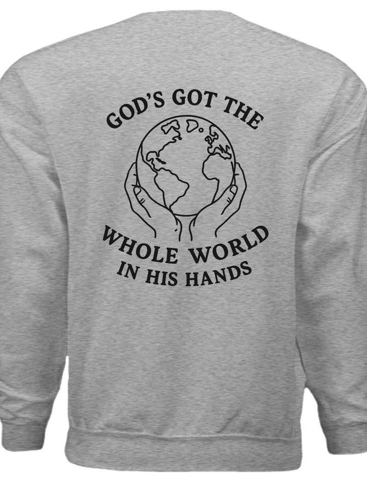 Whole World crewneck for wholesale by Wranglin' Daisies LLC