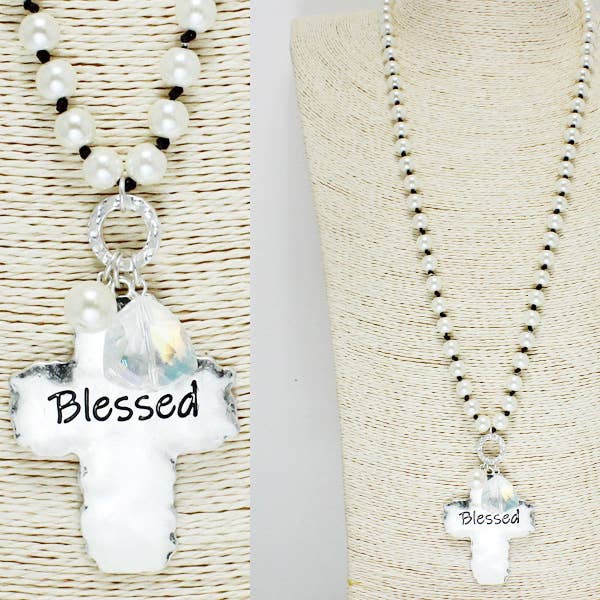 Välsignad med pärla pärla långt halsband för wholesale av SOPHIA WHOLESALE