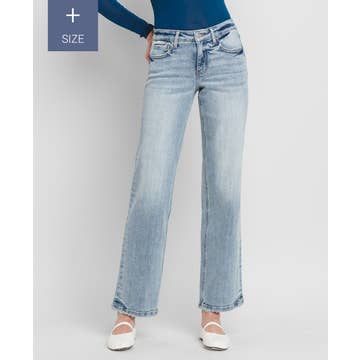 Tummy Control Mid Rise Slim Wide Jeans LV1358 Tummy Control Mid Rise Slim Wide Jeans LV1358