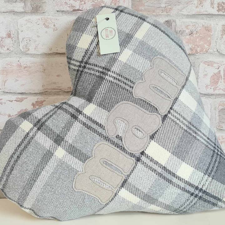 Heart Shaped Cushion With Wording for wholesale by Sweet Williams