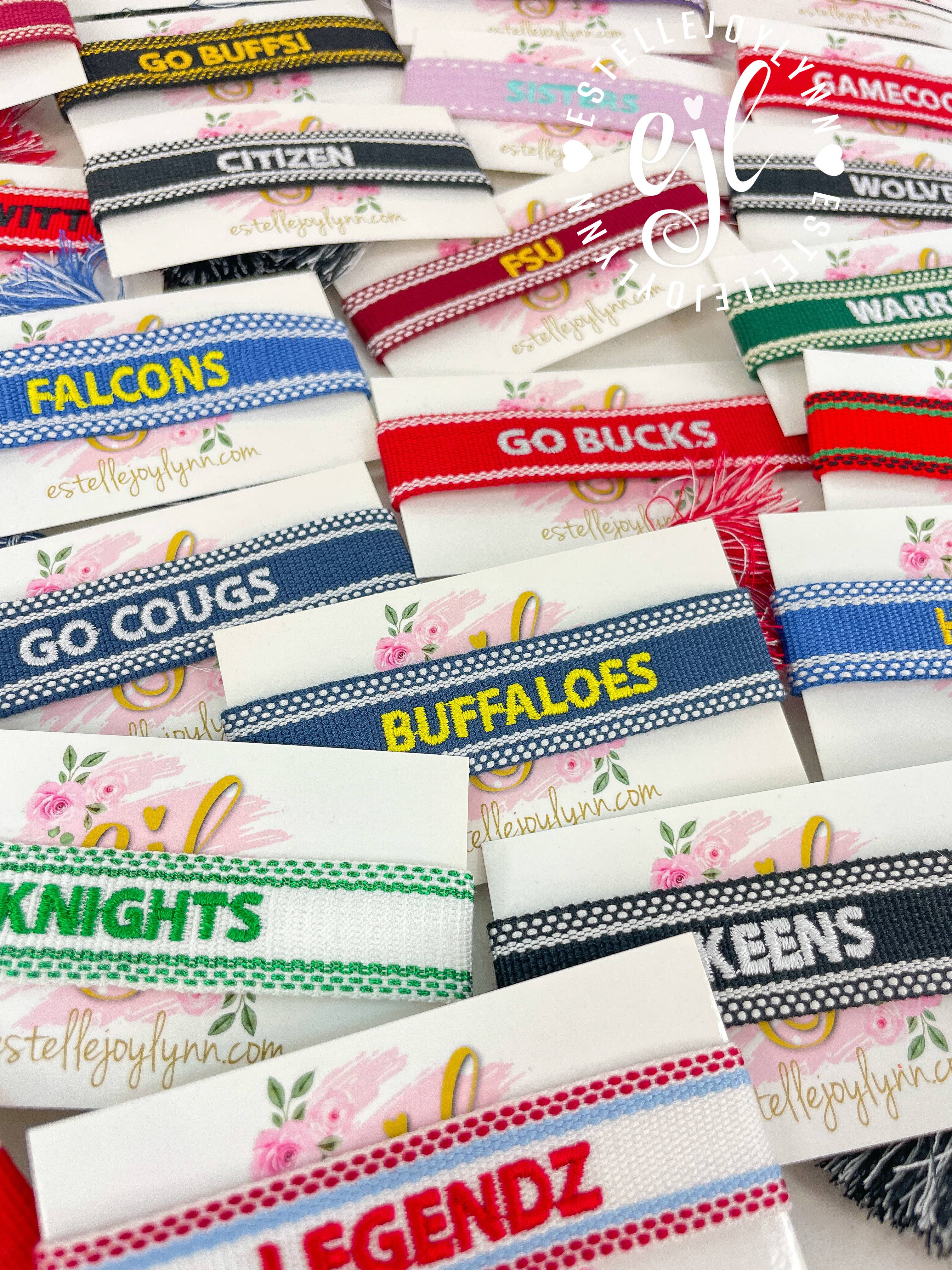 EstelleJoyLynn, LLC - Wholesale Woven/Braided Bracelet - School Spirit Bracelet / College, High School, University 1