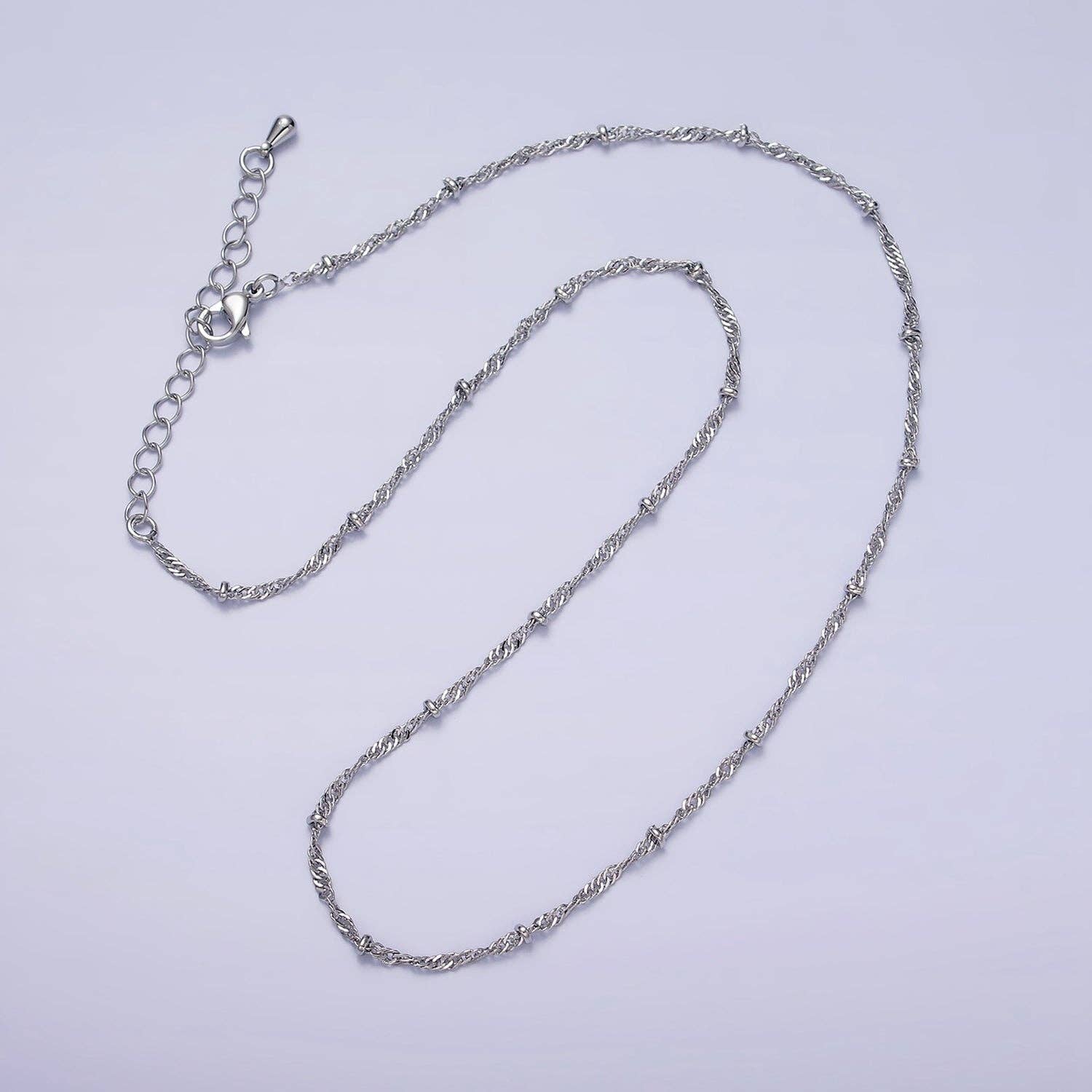 Aim Eternal - Vente Collier maille et chaîne - Chaîne torsadée remplie d'or 24 carats avec perles dorées pour la vente en gros de colliers, chaîne satellite délicate, fournitures de fabrication de bijoux | WA1847 WA18481