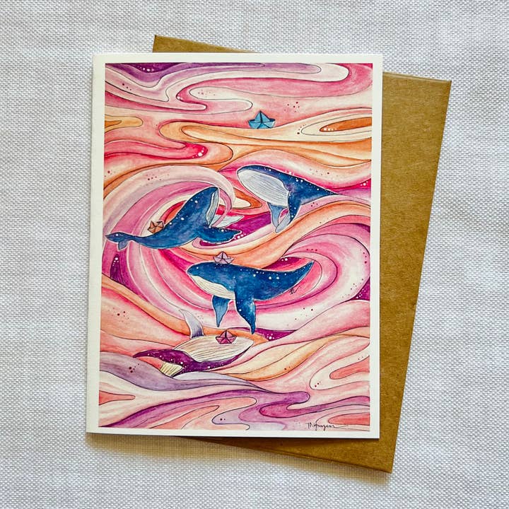 Spring Dance Whales for wholesale by LittleThaoStudio