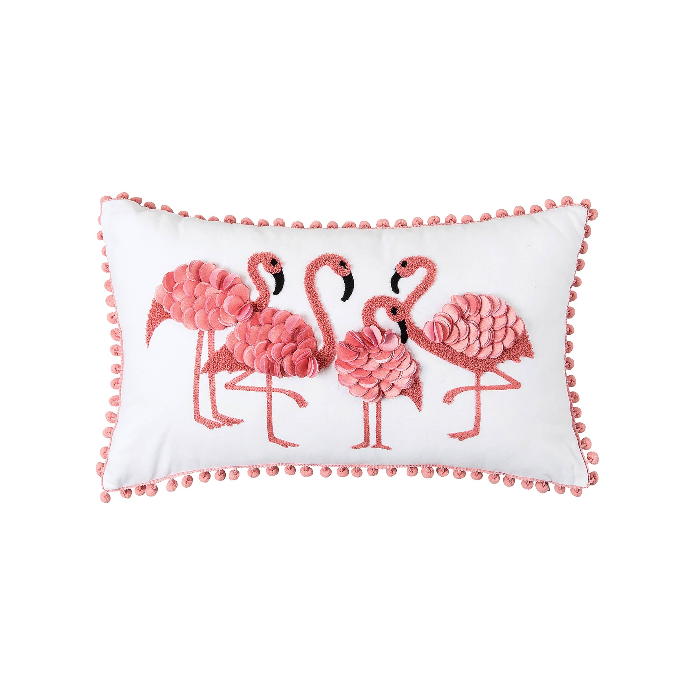 C&F Home - Wholesale Throw/Decorative Pillow - Coastal Flamingo Friends Throw Pillow