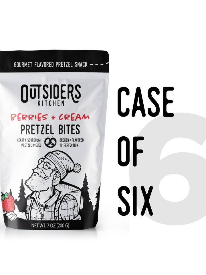 Berries + Cream Sourdough Pretzel Bites Snack | Case of 6 for wholesale by Outsiders Kitchen
