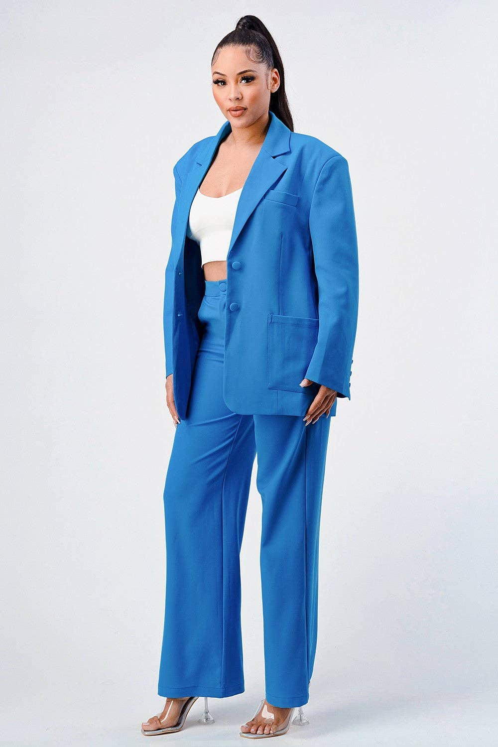 Athina Collection - Wholesale Top & Pant Set (NOT Loungewear) - Women's - Relaxed Oversized Classic Blazer Set9