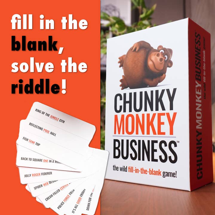 The Good Game Company - Wholesale Card Game - Chunky Monkey Business - Fast Paced Riddle Party Game!