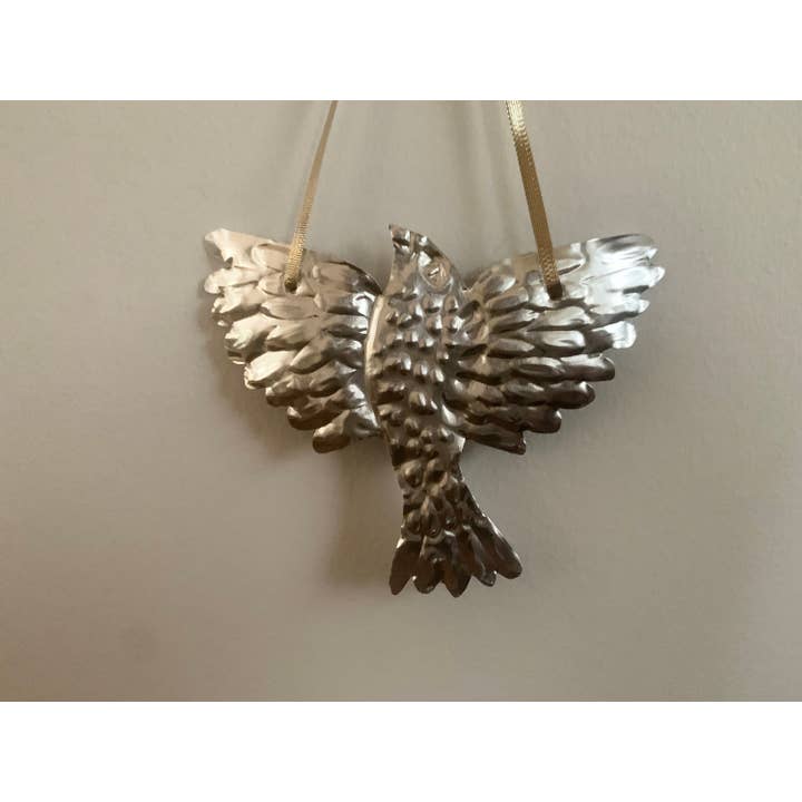 Foot Range Mountain - Wholesale Wall Accent - Handmade Embossed Copper/Tin Bird Wall Art In Folk Style