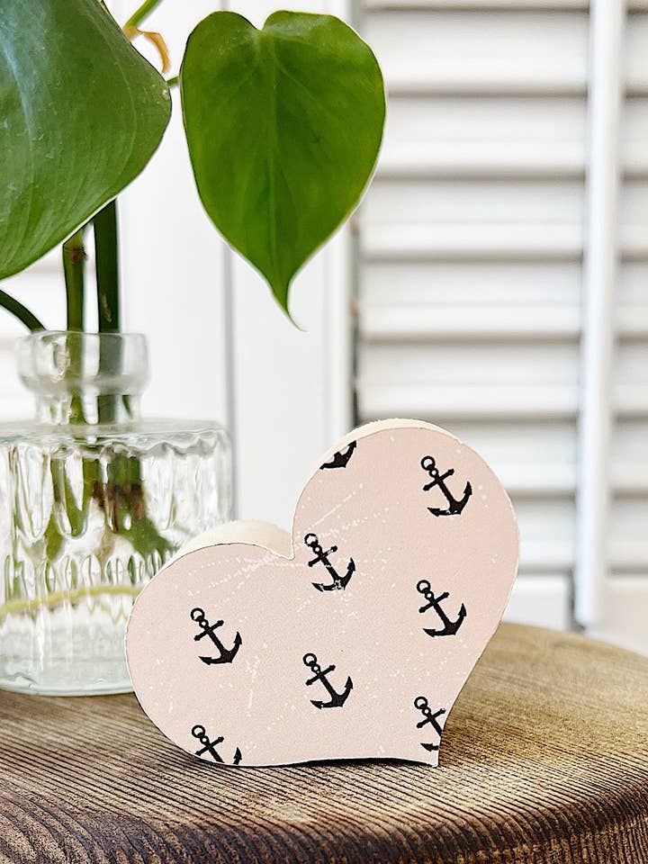 Coração Âncora 2 1/2” por atacado de Rustic Occasions