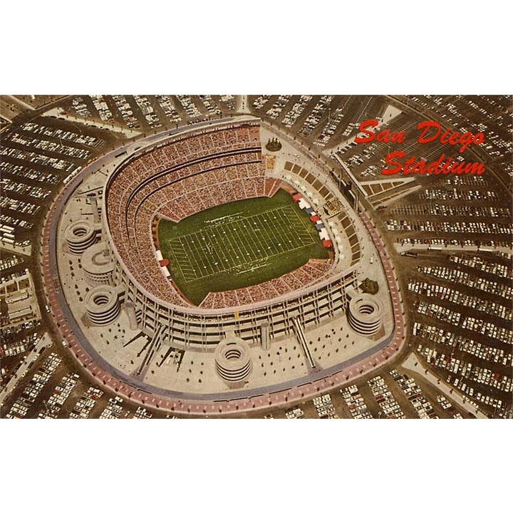 Postcard SD-716 San Diego Stadium for wholesale by Found Image Press