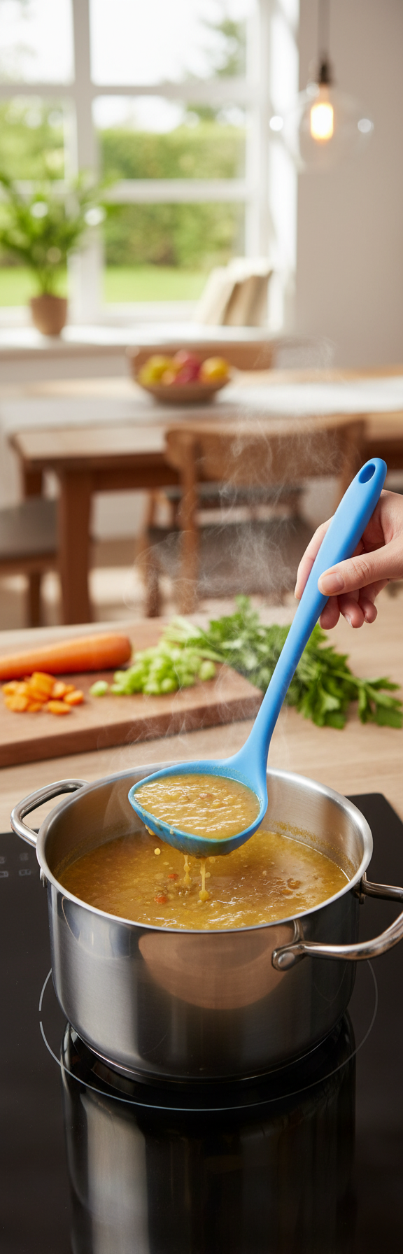 Kadra Kitchenware - Wholesale Ladle - Luciano Gourmet, Silicone Ladle 11'', Blue1