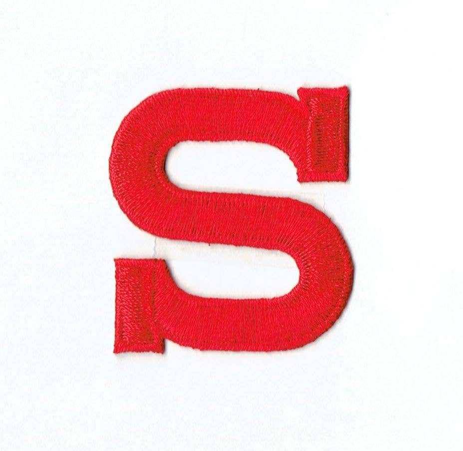 Wholesale Applique - Wholesale Patch - 2” Alphabet Red Letters - Block Style18