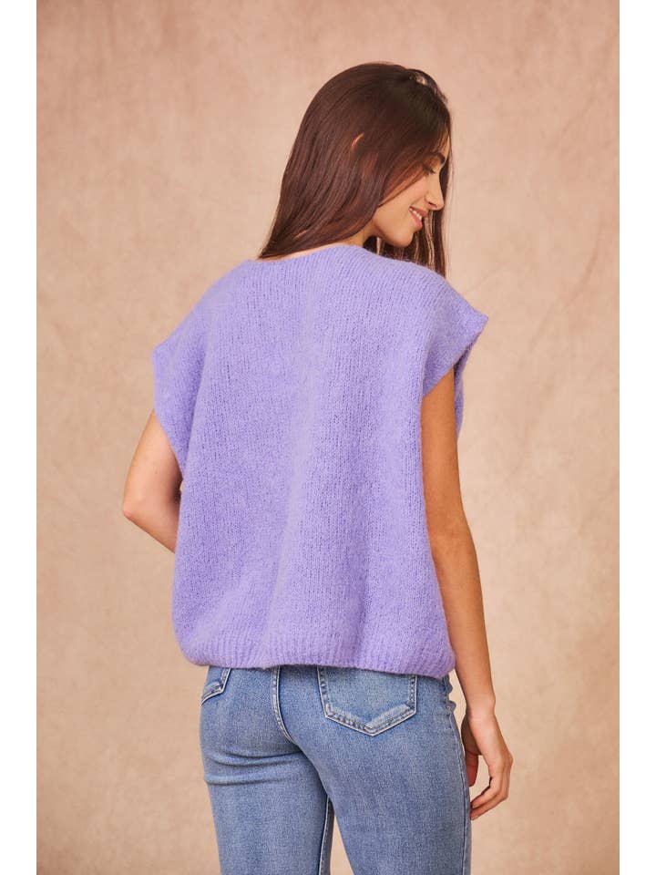 Calie Paris - Wholesale Knit Sweater - Women's - Kid Mohair Sleeveless Cardigan12