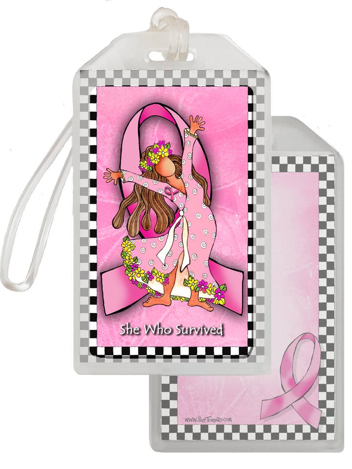 Hon som överlevde (bröstcancer) Bag Tag för wholesale av Suzy Toronto Wholesale