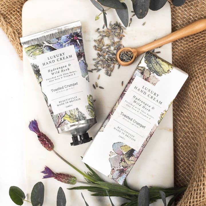 Hydrangea & Wild Herb Hand Cream for wholesale by Toasted Crumpet