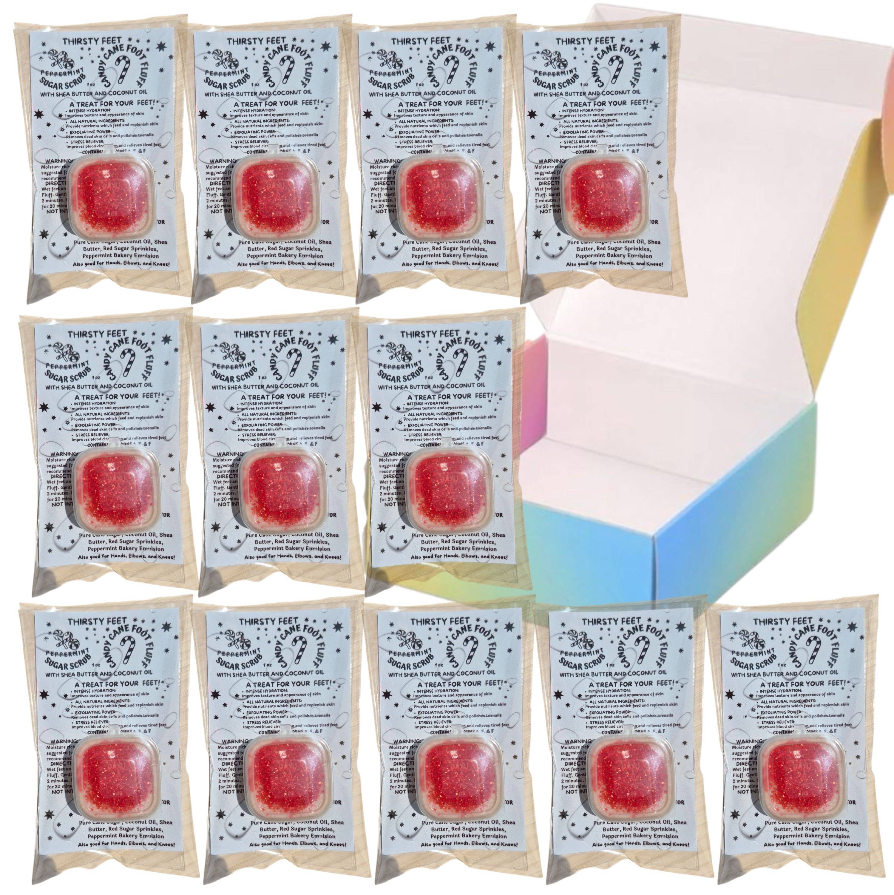 THIRSTY FEET®️ - Vente Gommage/exfoliant pour les pieds - Gommage au sucre à la menthe poivrée et à la canne de bonbon pour les pieds 1 oz,15