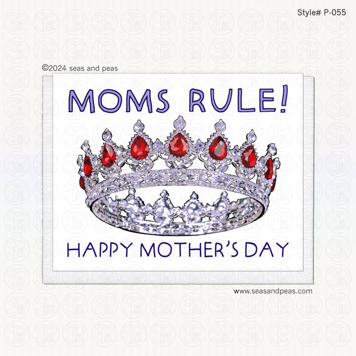 Mother's Day Card for a Queen for wholesale by Seas and Peas, LLC