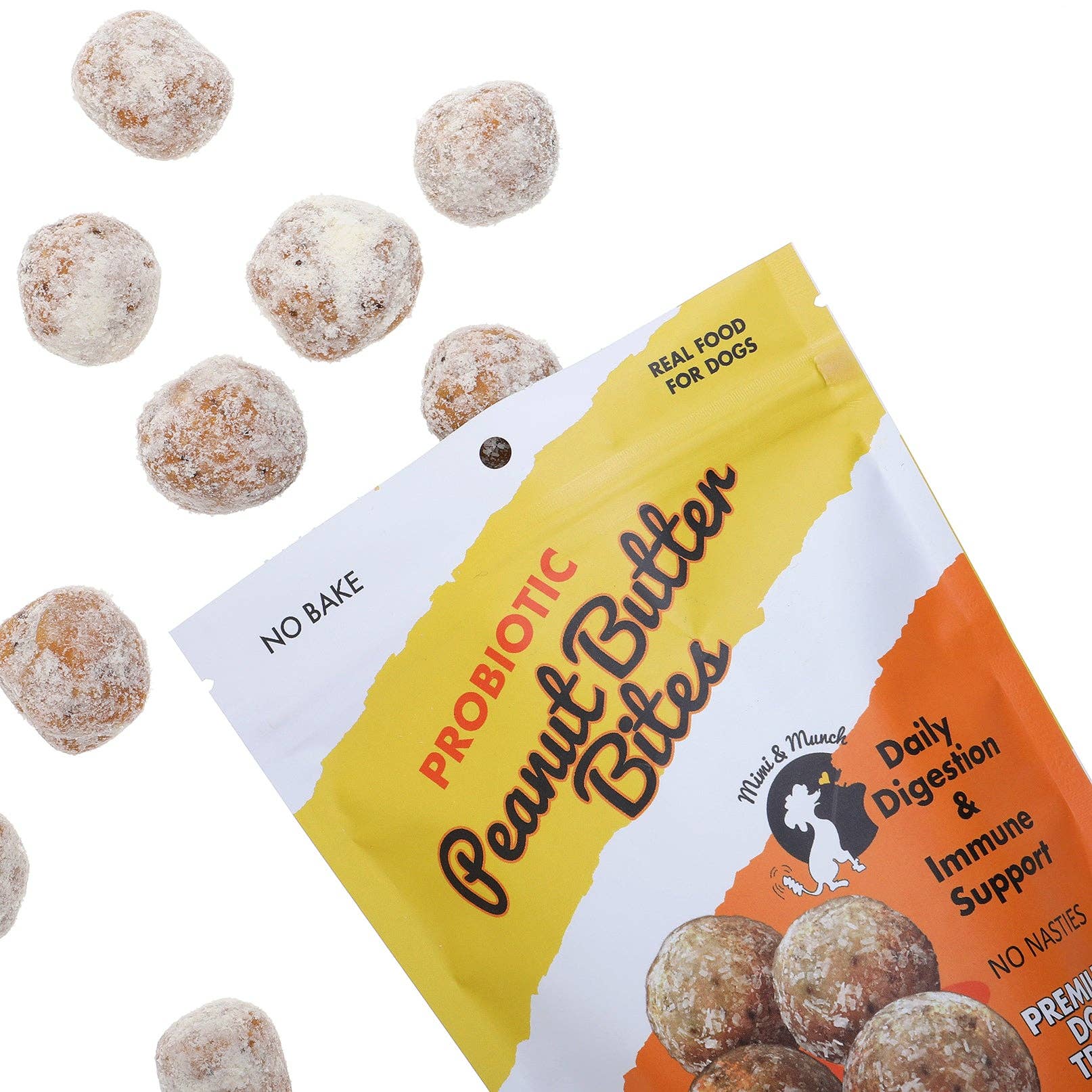 Mimi & Munch - Wholesale Pet Treats - Dog - Mimi & Munch Probiotic Peanut Butter Bites Natural Dog Treats3