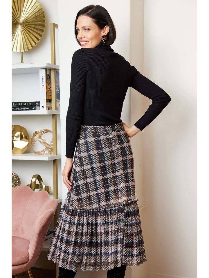 Eva Franco - Wholesale Skirt - Women's - Kym Flounced Midi Skirt6