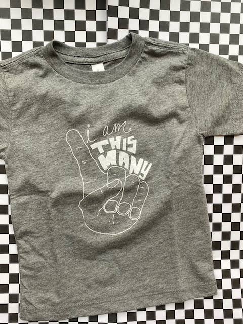 I Am This Many Tee~ One, 1st BIrthday Shirt for wholesale by Happy Kids Co.