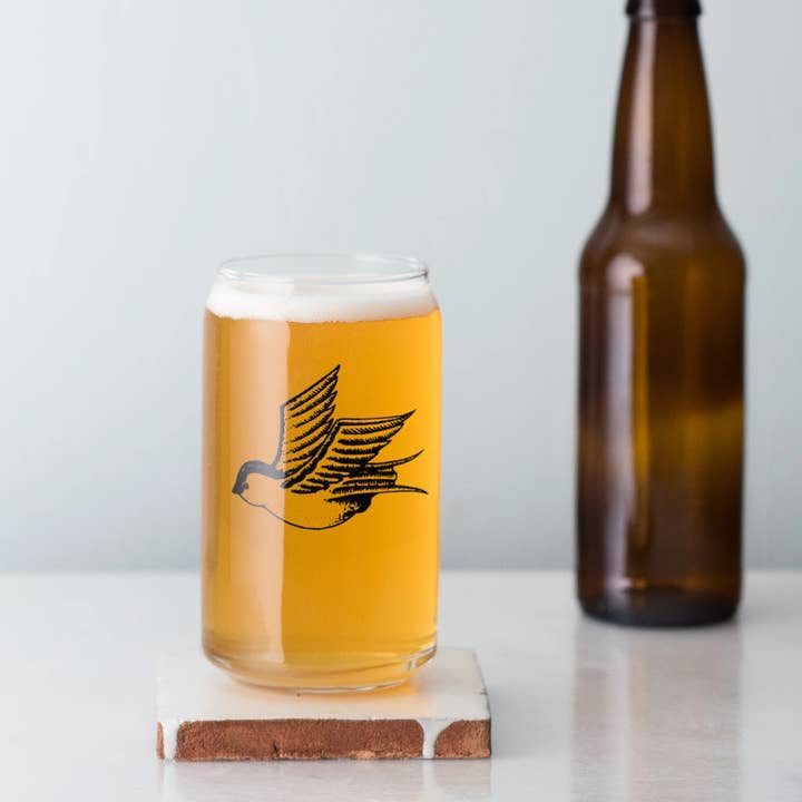 Vital Industries - Wholesale Drinking Glass/Cup - Old School Tattoo Can Glasses