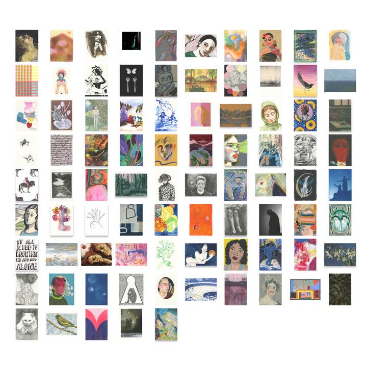Art on a Postcard – wholesale Vykortsset – Konst på ett vykort för Internationella kvinnodagen 2021 Boxuppsättning med 85 kort