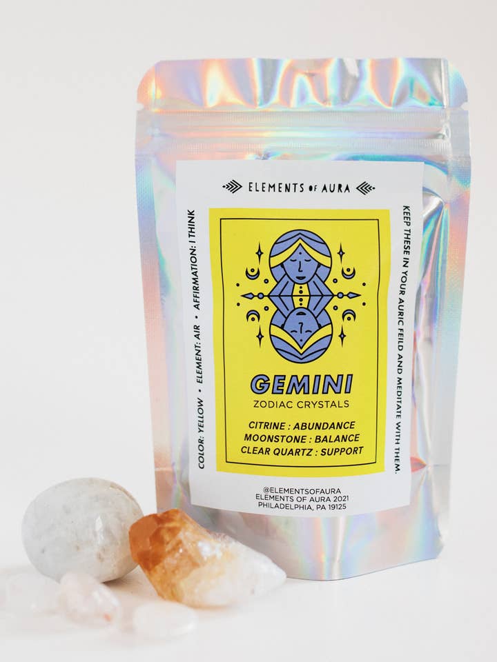 Gemini Zodiac Crystal Set for wholesale by Elements of Aura