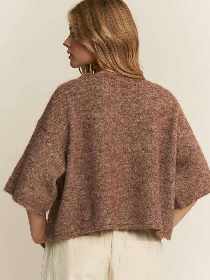 CANDESCENT - Wholesale Cardigan - Women's - Cropped Boxy Soft Knit Cardigan - LOU CARDIGAN42