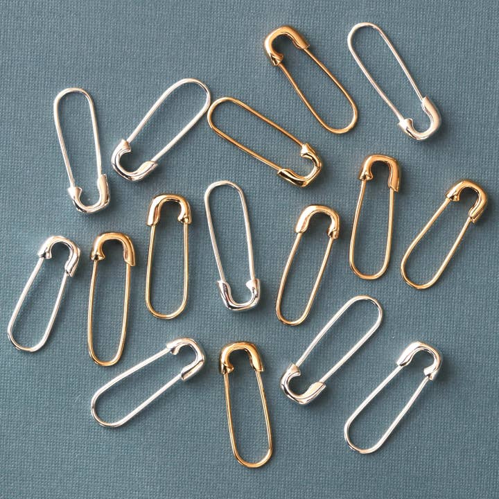 Safety Pin Hoop Earrings for wholesale by Kris Nations