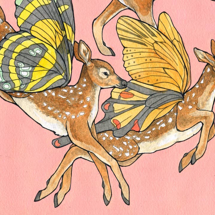 Sarah Draws Things - Wholesale Art Print - Fairy Fawn - 8x10" Archival Print