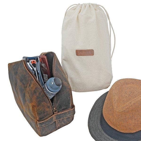 Artizanni Leather Toiltery Bag Leather DOPP Kit SD 064 for wholesale by Artizanni