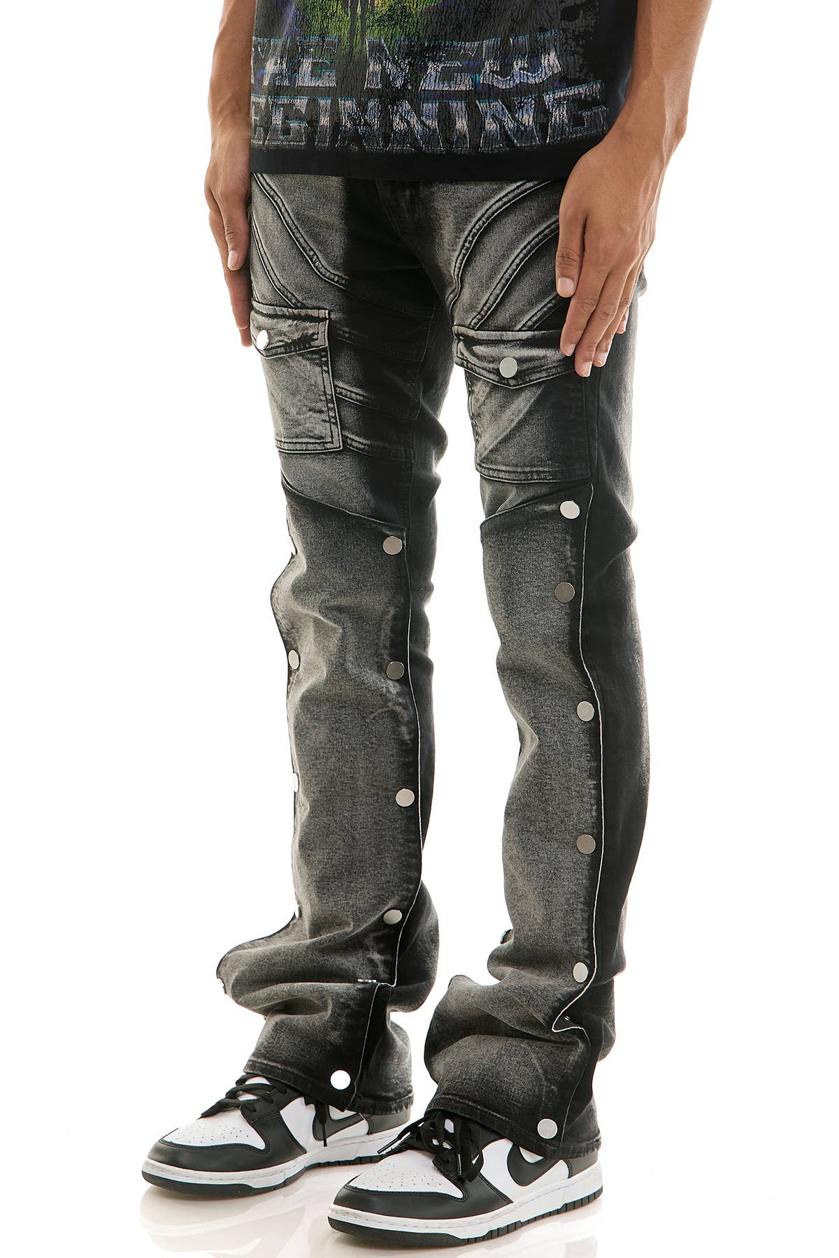 KDNK - Vente Jean – homme - JEAN ÉVASÉ À DOUBLE COUCHE1