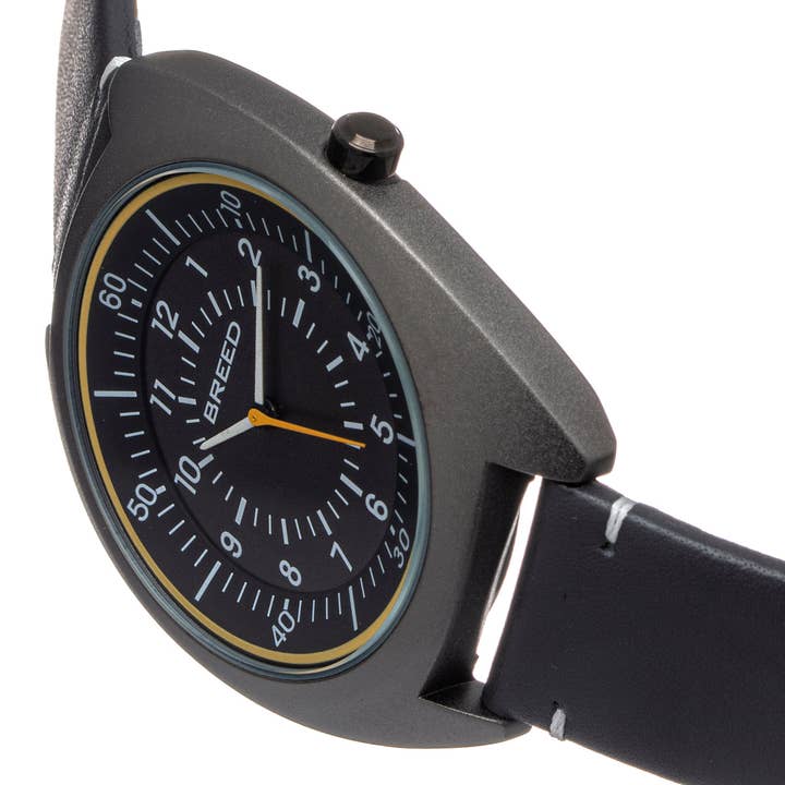 Breed - Wholesale Polshorloge - Heren - Breed Victor horloge met leren band en lichtgevende wijzers12