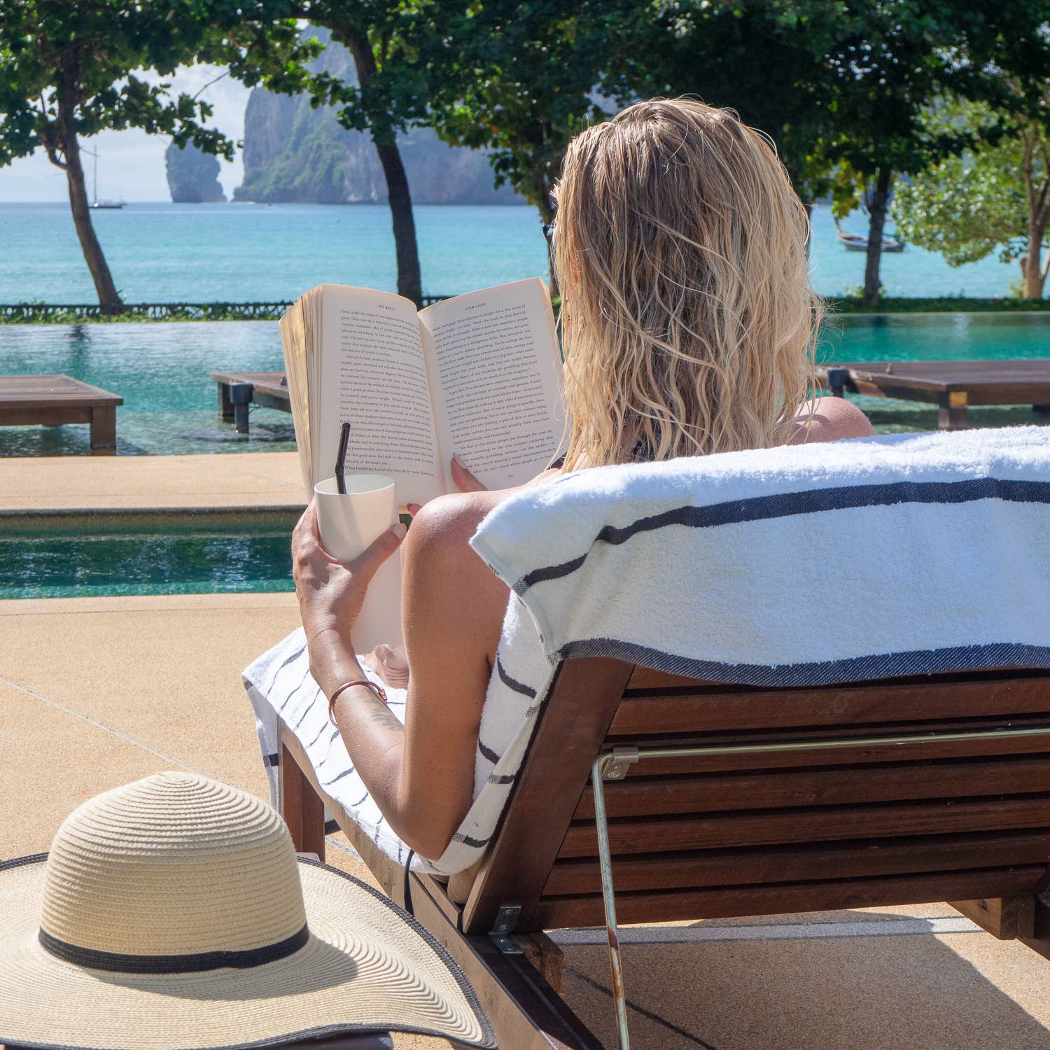 Arkwright Home - Wholesale Beach Towel - 2 Pack of Chaise Lounge Chair Towels, Fitted Pocket21