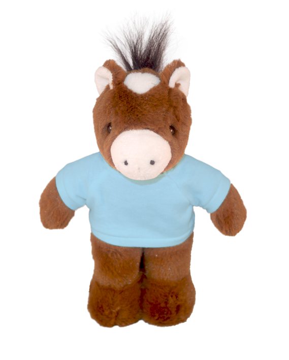 Plushland - Wholesale Stuffed/Plush Toy - Kids & Baby - Plush Floppy Horse with Personalized Tee  8"0
