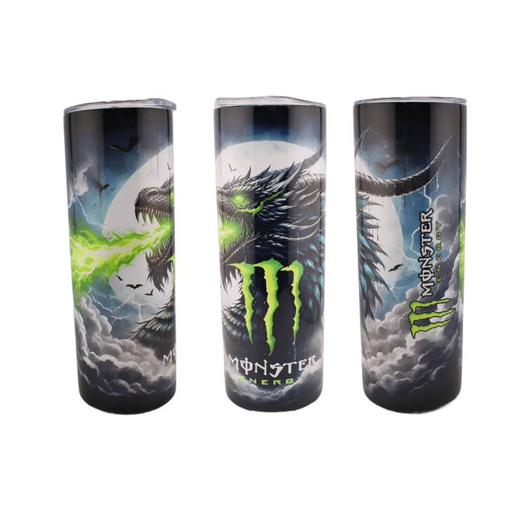 Alpha Wholesale - Wholesale Insulated Mug/Tumbler - 🐉⚡ Alpha Printing 20oz Tumbler – Energy Drink Dragon Edition