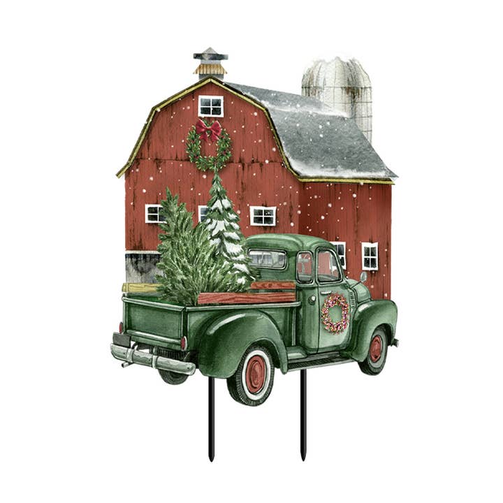 Art en métal de Noël à la ferme pour la vente par Briarwood Lane