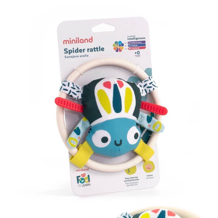 Feel to Learn: Spider rattle for wholesale by Miniland Educational