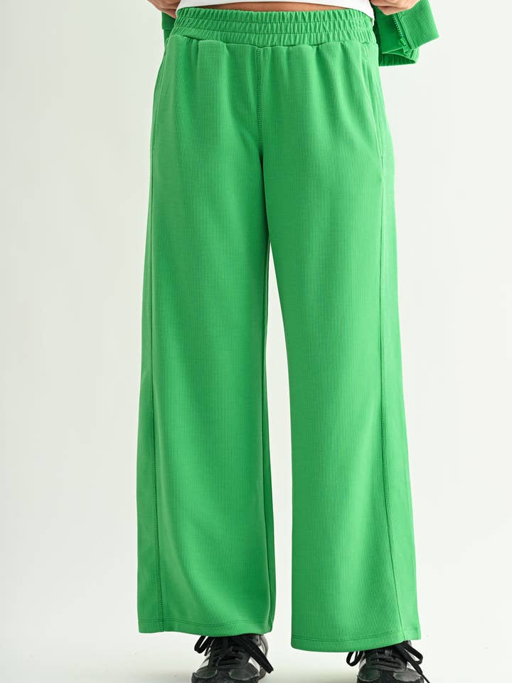 Pantaloni a Gamba Larga in Costina Lavata Sabbia Luxe per la vendita all'ingrosso da parte di Mono B