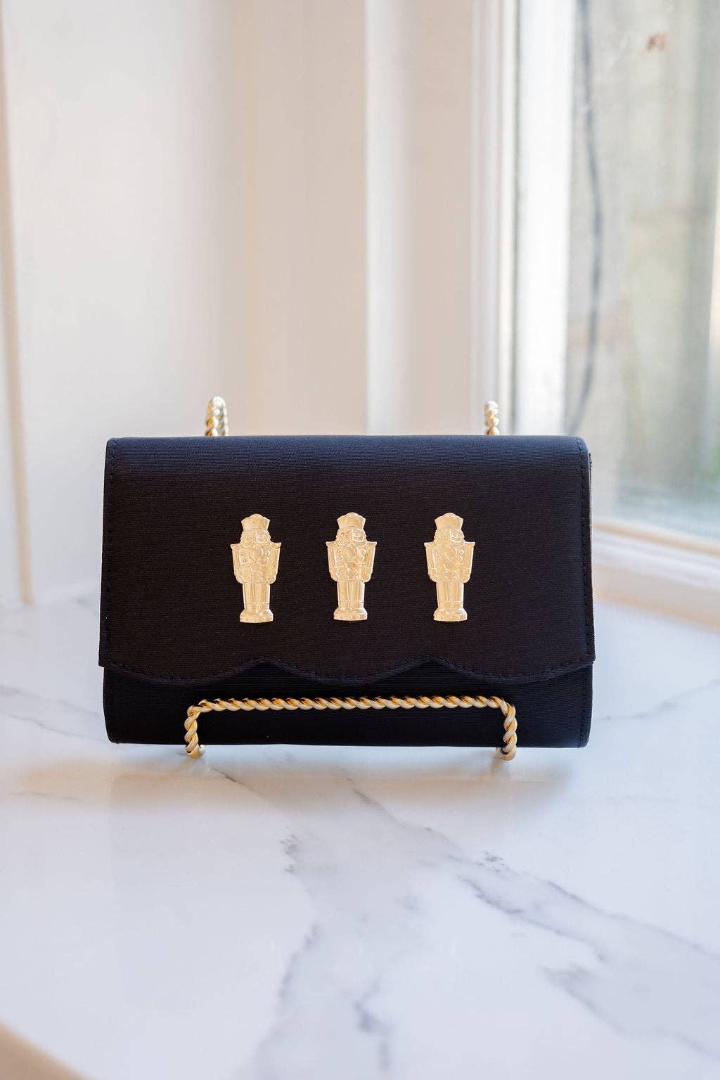 Lisi Lerch - Wholesale Clutch - Dames - Ruby Geschulpt - Faille Zwart - WS2