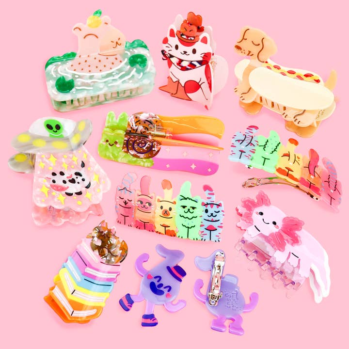 Turtle's Soup - Wholesale Hair Clip - Women's - Cat Butts Hair Clip Set, Cute Hair Accessories, Cat Clips