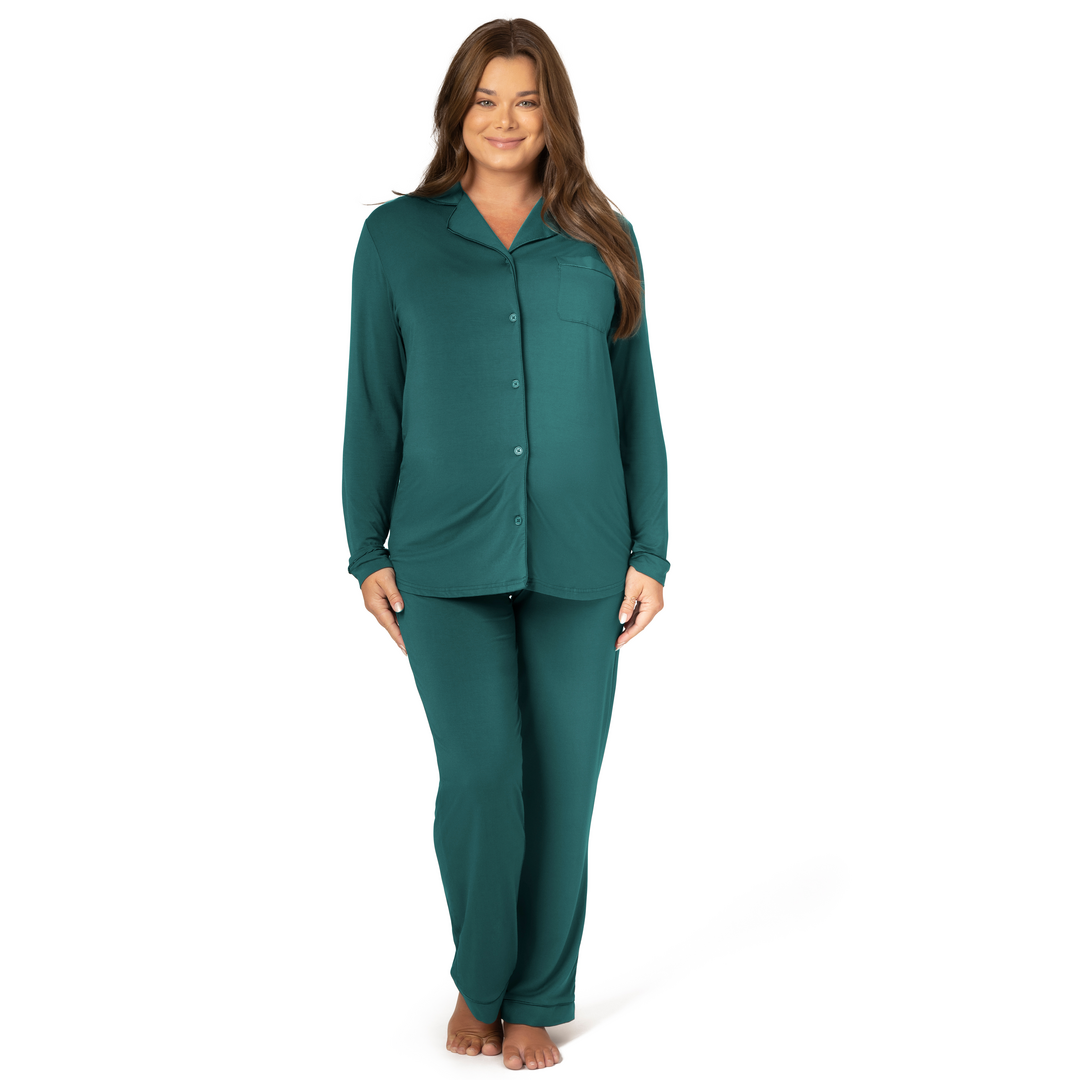 Kindred Bravely - Wholesale Sleepwear Set - Women's - Clea Bamboo Classic Long Sleeve Maternity & Nursing Pajama22