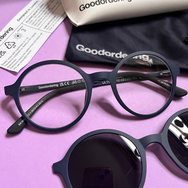 Goodordering – Großhandel Sonnenbrille – Damen – Marineblaue magnetische Brillen & Sonnenbrillen in einem +1,5 Leselinsen Goodordering10
