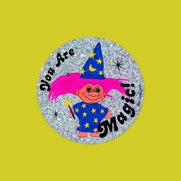You Are Magic Glitter Sticker for wholesale by Lucky Goods Paper