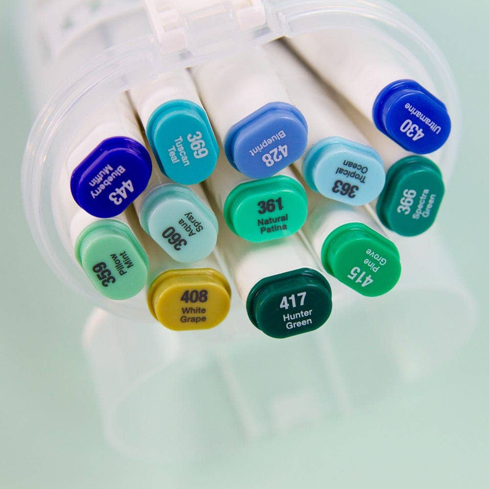 Tonic Studios – wholesale Marker – Nuvo - Marker Pen Collection - Sea & Skies - 12 Pack - 526n4