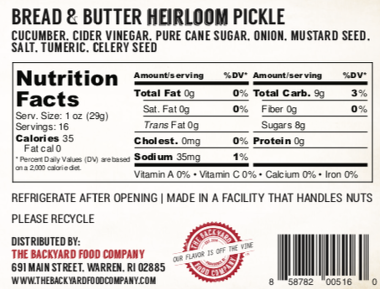 The Backyard Food Company - Wholesale Pickled Vegetables - Bread & Butter Pickle5