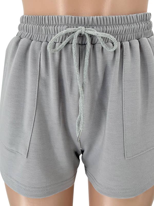 HIDDENBRAND - Wholesale Lounge Set - Women's - Half Sleeve Basic T-shirt 2 Piece shorts Set5