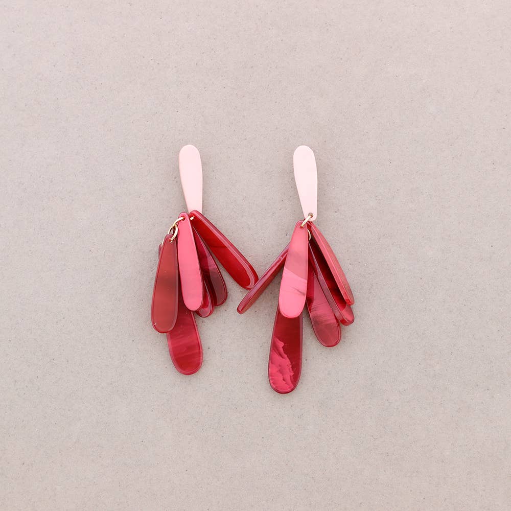 Sonata - Vente Boucles d'oreilles pendantes - Boucles d'oreilles pendantes en résine en forme de goutte5