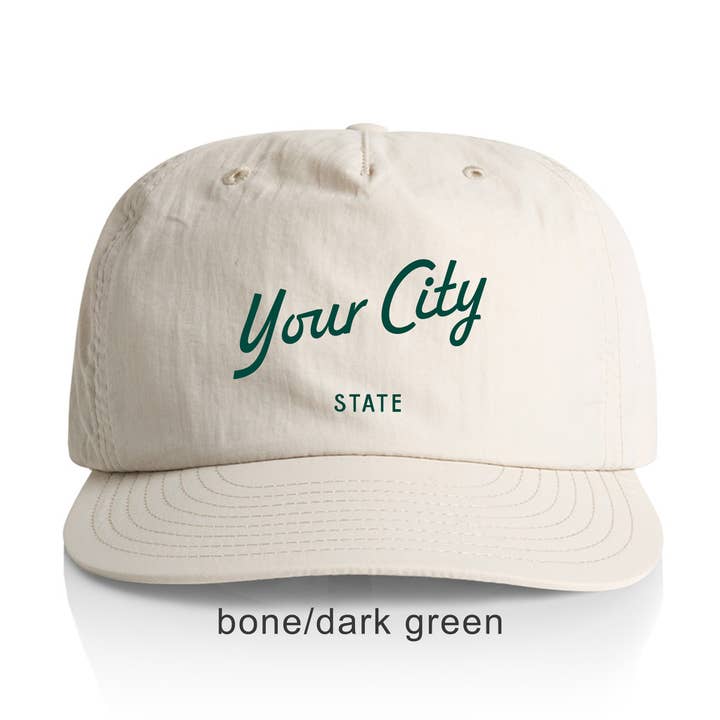 Endless August Supply Co. – wholesale Flat-brimmed cap – Unisex – Custom Nylon Hat | Script Text Customizable Hat | Name Drop35