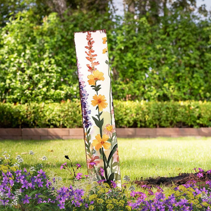TX USA Corporation - Wholesale Garden/Lawn Stake - Summer Wildflowers Wooden Garden Stake Sign – Outdoor Floral Yard Décor | UV Print | Farmhouse Style | Multiple Sizes Available